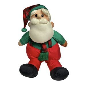 Vintage 90’s Santa Clause Puffalump Parachute Nylon Puffy Plush Large 25”